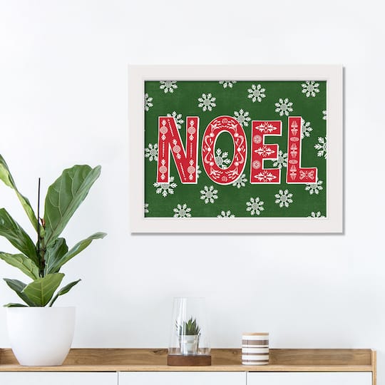 Scandinavian Noel White Framed Print